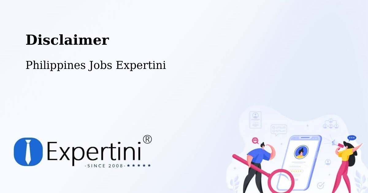 Disclaimer – New Cebu - Philippines Jobs Expertini